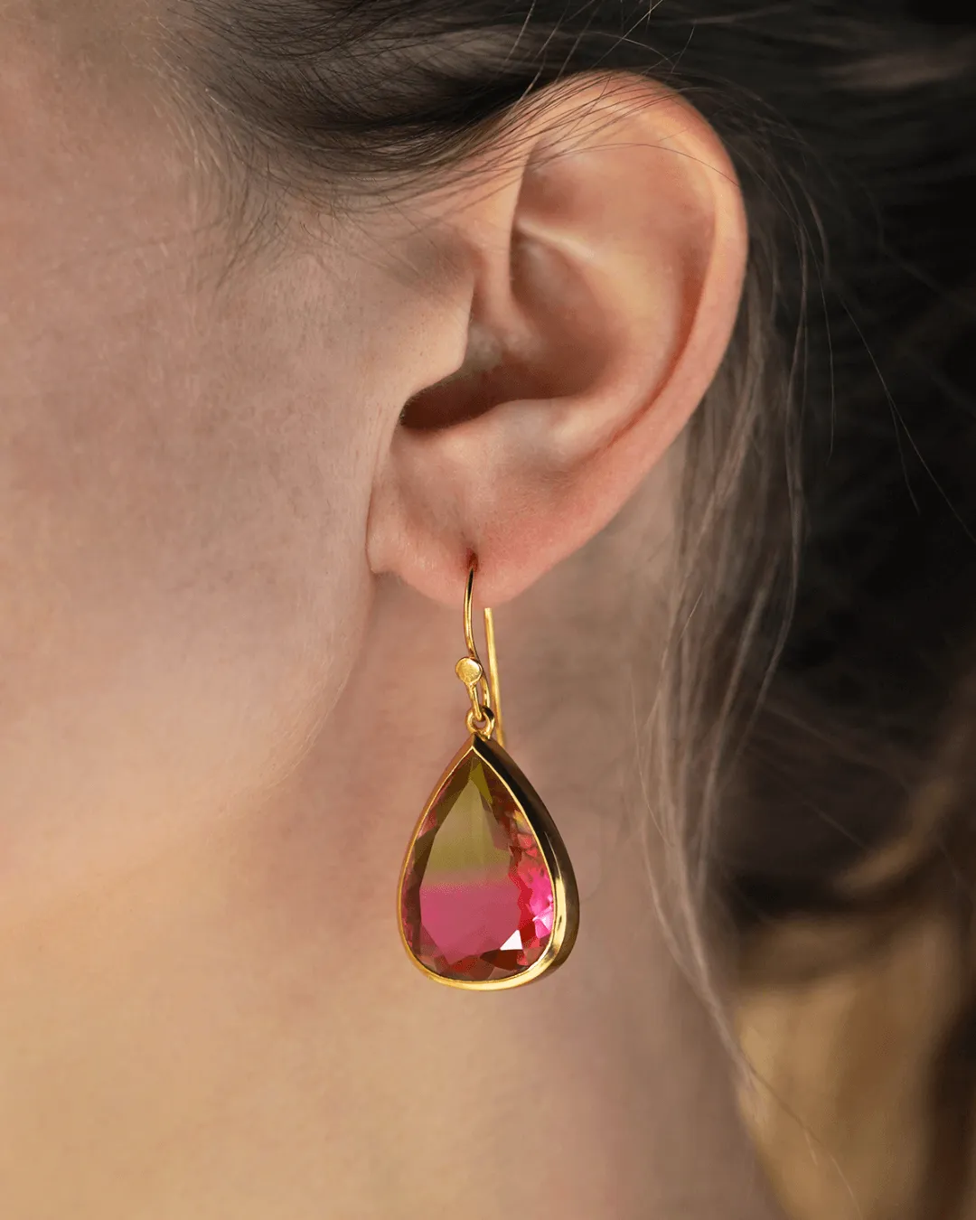 Watermelon Teardrop Earrings